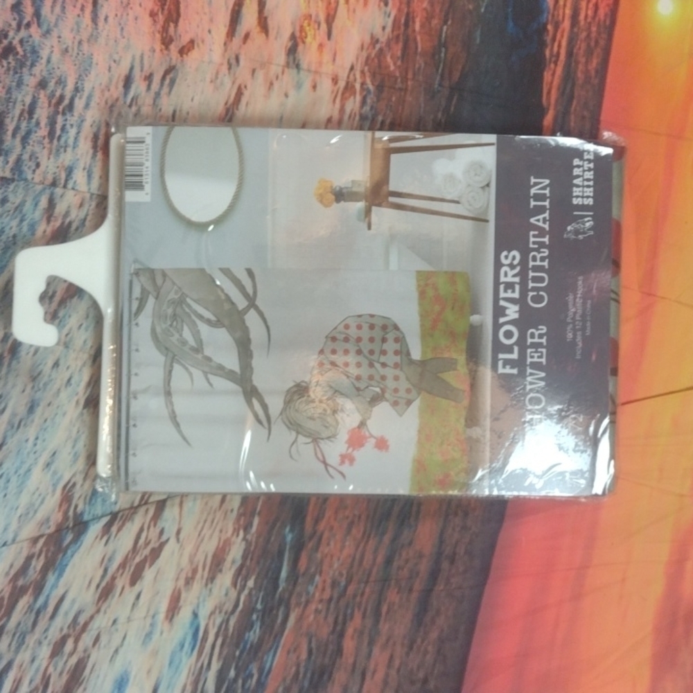 Sharp shirter flower shower curtain 70.8x72"